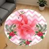1pc Flamingo Flowers Round Chair Mat Area Rug - Non-Slip, Floor Mat for Office, Bedroom, and Indoor Decor C1125005