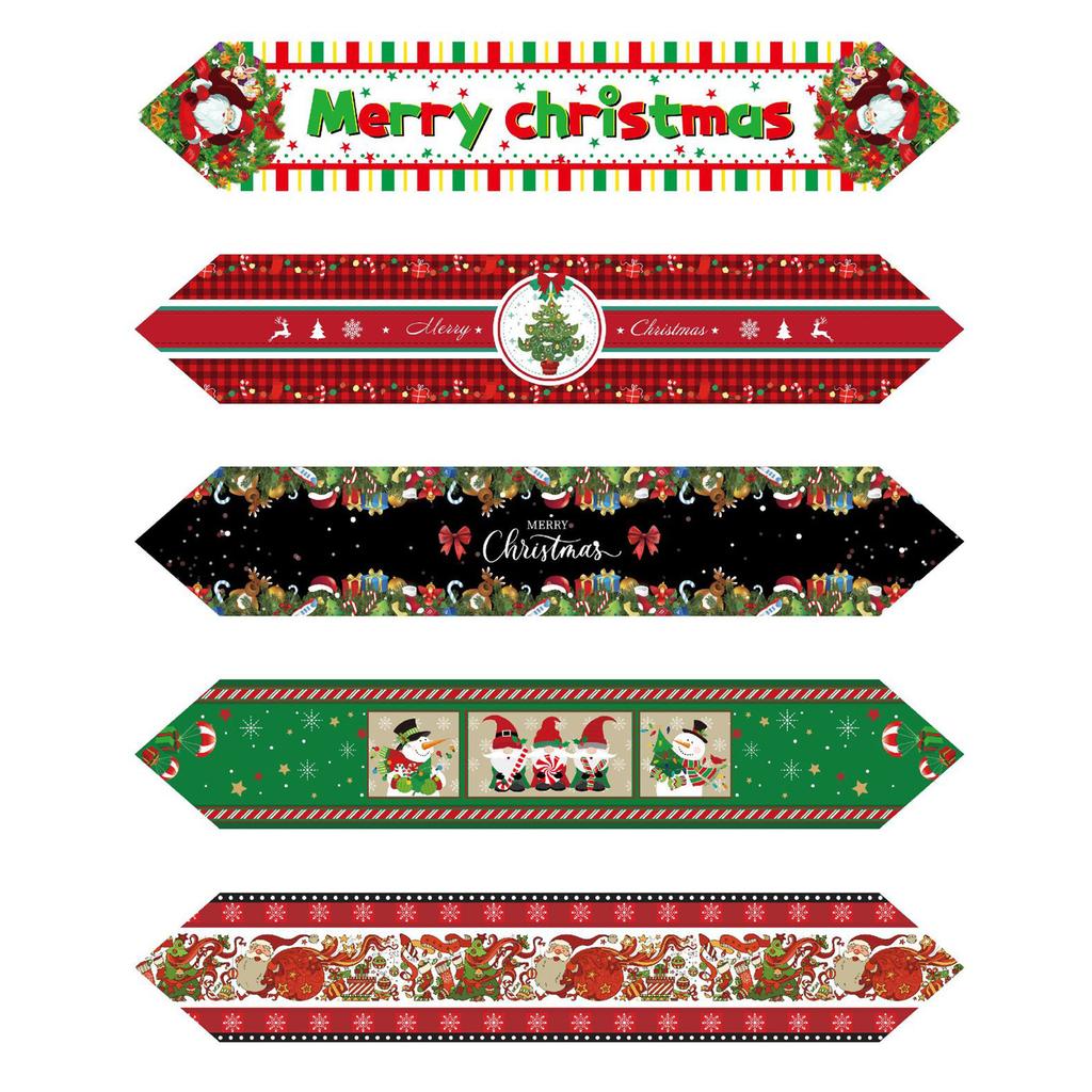 Christmas Table Runner Xmas Holiday Kitchen Dining Table Decoration Christmas Decorations Table Runner for Home Party Decor