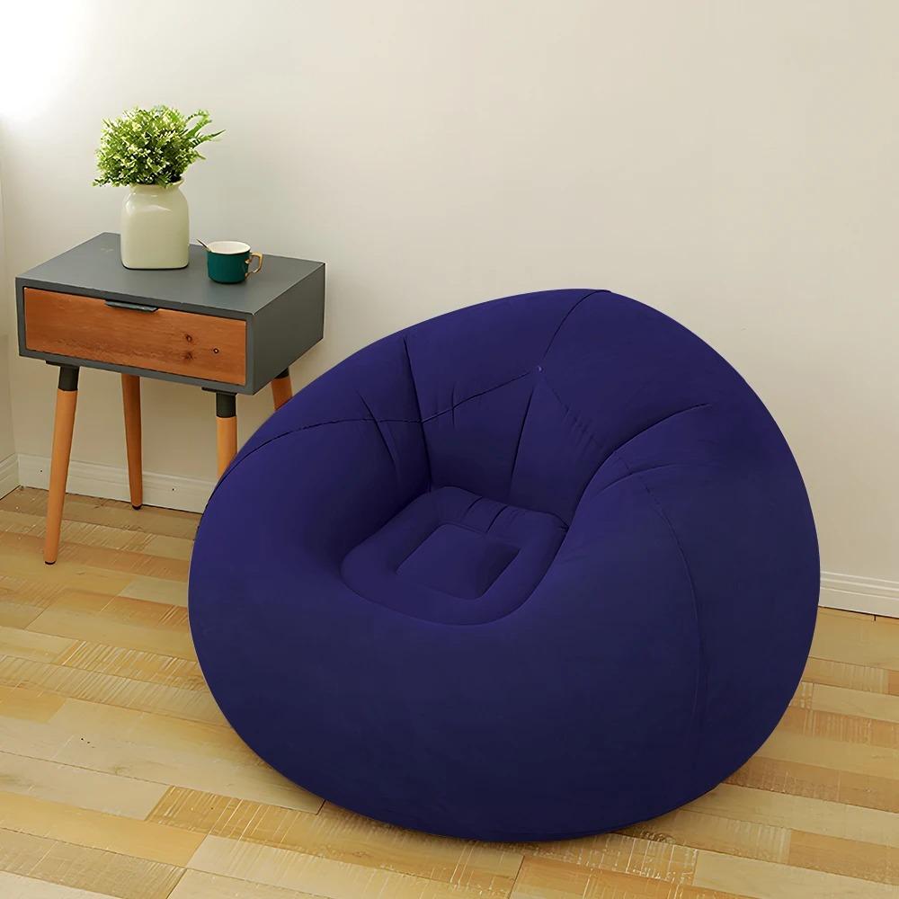 Lazy Inflatable Sofa Chairs Indoor Bedroom Lounge Bean Bag Chair Inflatable Sofa Portable Folding For Outdoor Camping Chair