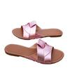Foreign Trade Women's 2025 Spring and Summer New Flat Bottom Color Matching Cross Large Size Casual Women's Cool Slippers 2025 Batch