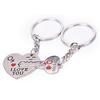 1 Pair I Love You Letter Keychain Heart Key Ring Souvenirs Valentine'S Day Gift