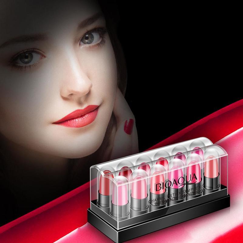 Delicate Woman Feuchtigkeitsspendend 12 Stück BIOAOUA Dauerhafter wasserfester langer Lippenstift klebriger kosmetischer Nicht-Lippenstift