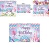Mermaid Birthday Background Fabric For Childrens Party Photo Booth