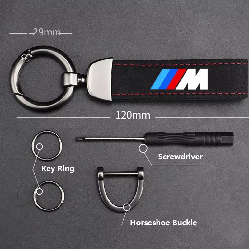 1pcs Leather Car Styling Badge Pendant 4s Shop Gifts Auto keychain For BMW M E30 E39 E46 E90 E93 E60 F10 M5 M6 M7 X4 X5 X1 gjbf54