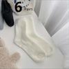 6 par Myke Angora Crew Sokker Pastellfarge Vintersokker dame Vinter Tykke Ensfarvede Tubesokker Varme Vintersokker Nyttårssokker