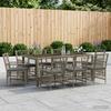 Outdoor Dining Set 9 pcs Grey Poly Rattan