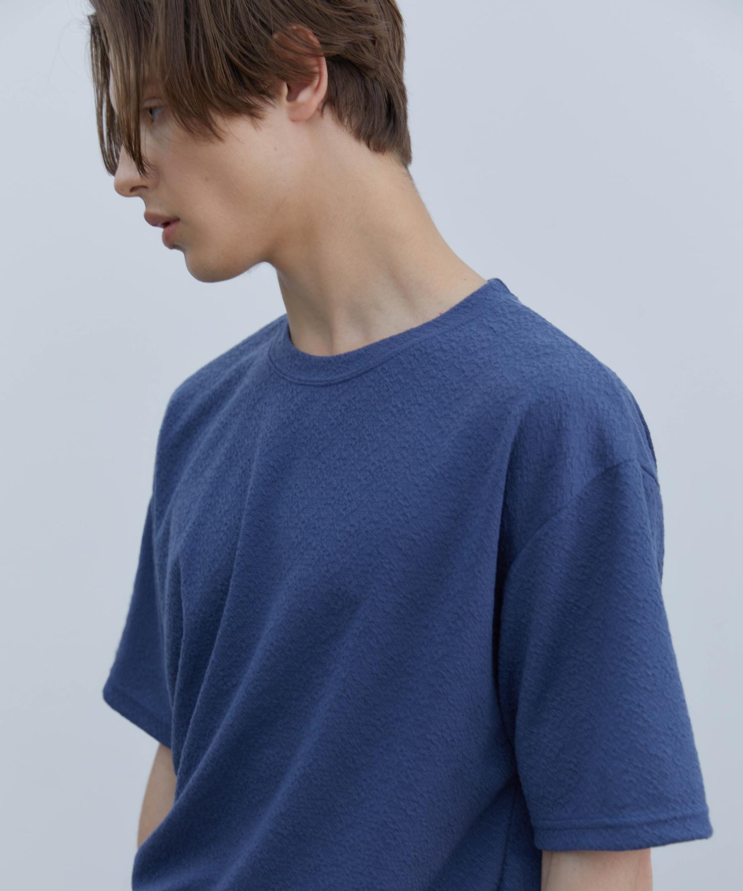 Triple Sense Vintage Jacquard Texture T-Shirt_Dark Blue Dark Blue/M