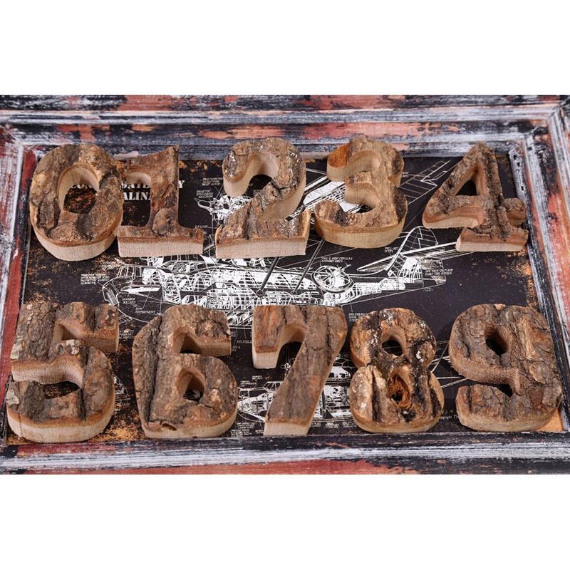 Classic Design Wood Alphabet And Number Wall Hanging Plaque For Timeless Home Decoration