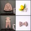 Traje de Florista Estilo Britânico Outono/Inverno para Bebês de 1 Ano - Roupa de Aniversário e Casamento
