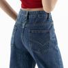 JEANSWEST Women's 2025 Autumn Vintage High-Waist Wide-Leg Loose Jeans