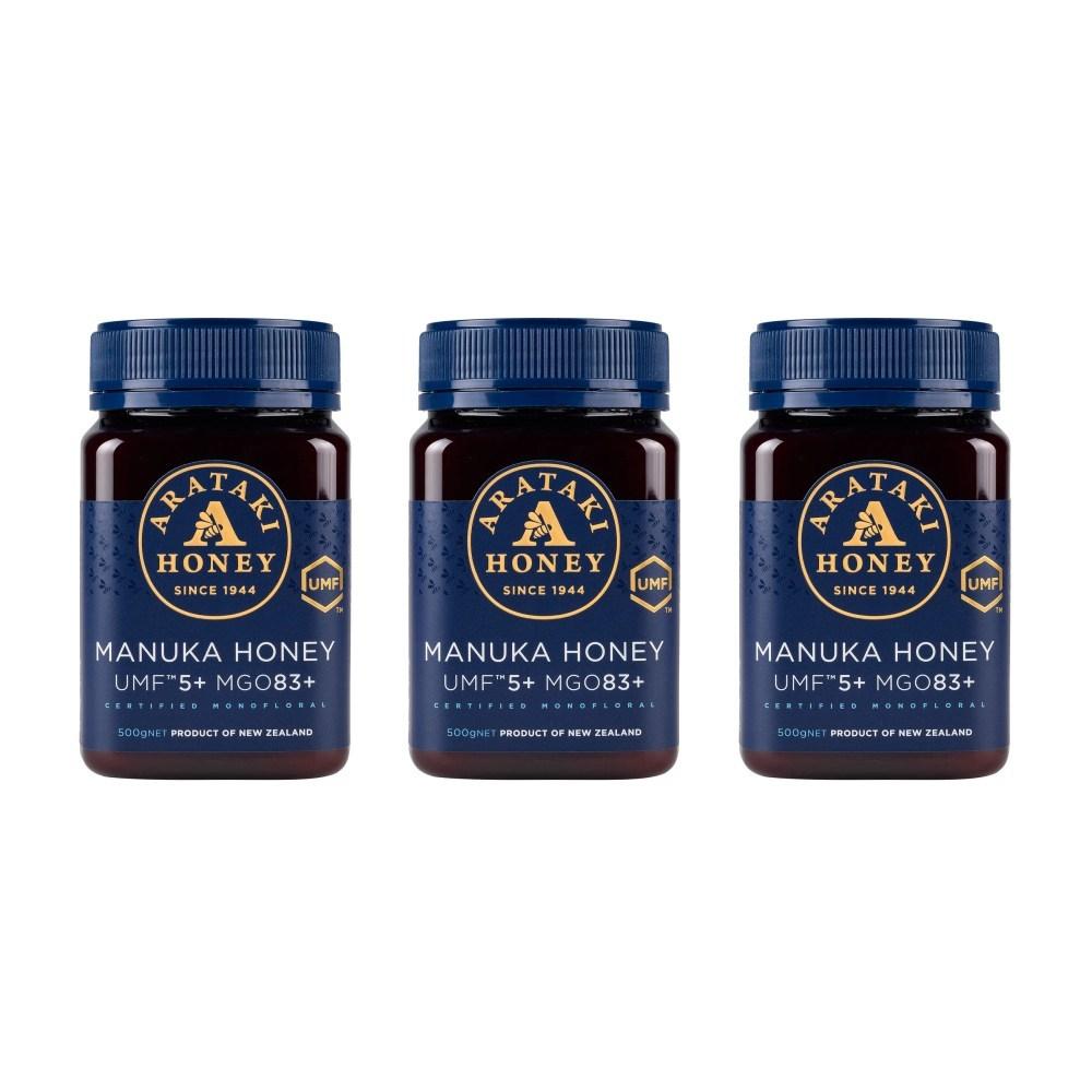 UMF5 MGO83 Arataki Manuka Honey 500g 3 Pcs