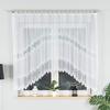 Violetta - Ready-Made Jacquard Curtain With A Cut At The Bottom - 250X150 Cm - White