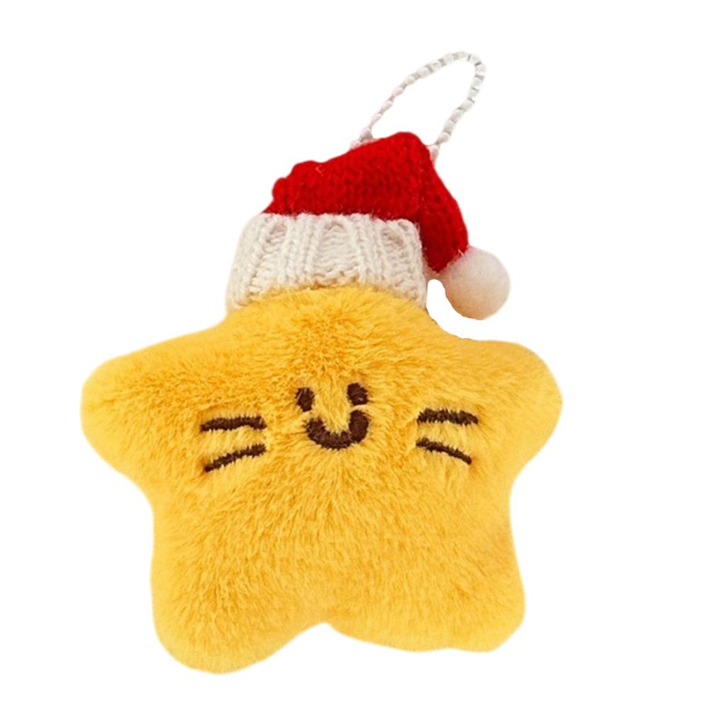Soft Plush Star Keychain Carabiner Clip For Purse Keys Decoration