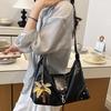 2026 Women's Retro Leather Tote: Large Capacity, Solid Color, Commuting Shoulder & Crossbody Bag