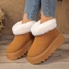 Short-sleeved Warm Snow Boots for Women, Large-sized Short Plush Thick-soled Women's Boots, Cotton Shoes