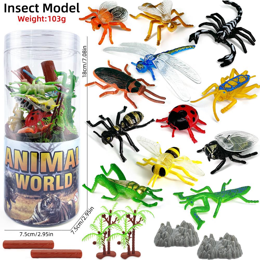 "1-9 inch Plastic Animal & Dinosaur Model Toy Set"