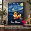 Personalized Eevee Diamond Art Custom Name 5D Diamond Painting Full Drill DIY Craft