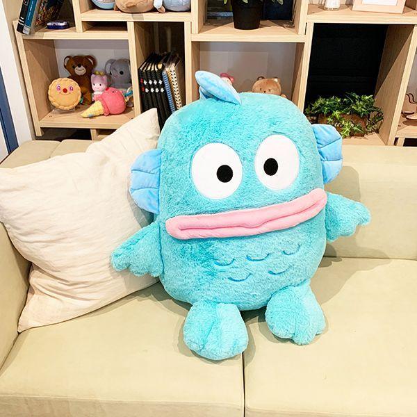 Sanrio Characters Fluffy Hangyodon 2L Plush Interior Big Size Blue