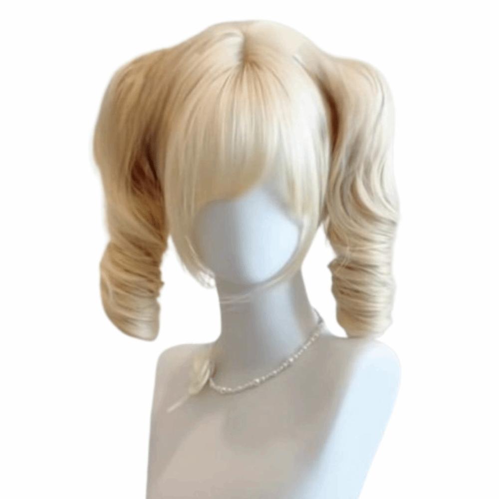 Air Bangs Short Curly Hair Bob Wig Heat Resistant Cosplay Lolita Hair Carnival