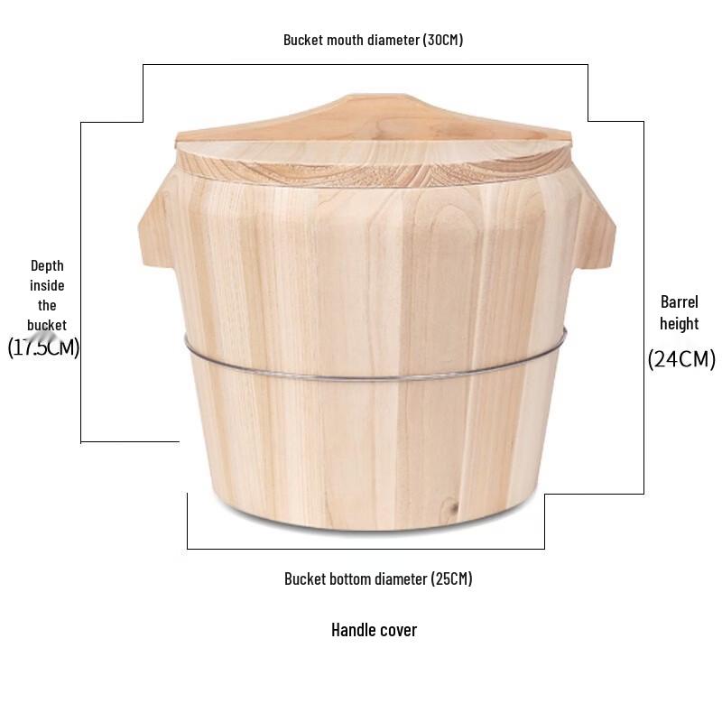 Коммерческое ведро для варки риса на пару из кедровой древесины