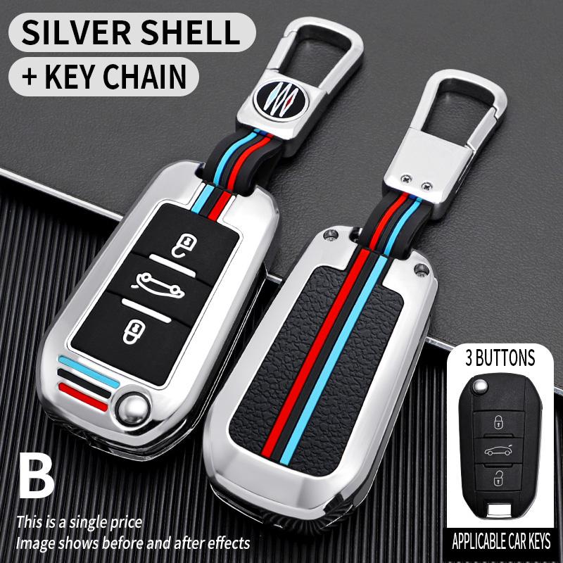 Car Flip Key Case Cover Shell For Peugeot 208 3008 308 508 408 2008 307 4008 For Citroen C4 C3 C6 CACTUS C8 Accessories