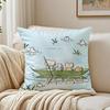 Art S-Somdoo Cute Animals Quiat Peaceful Cushion Cover Linen Pillowcase Soft For Sofa Bed Home Room Decor