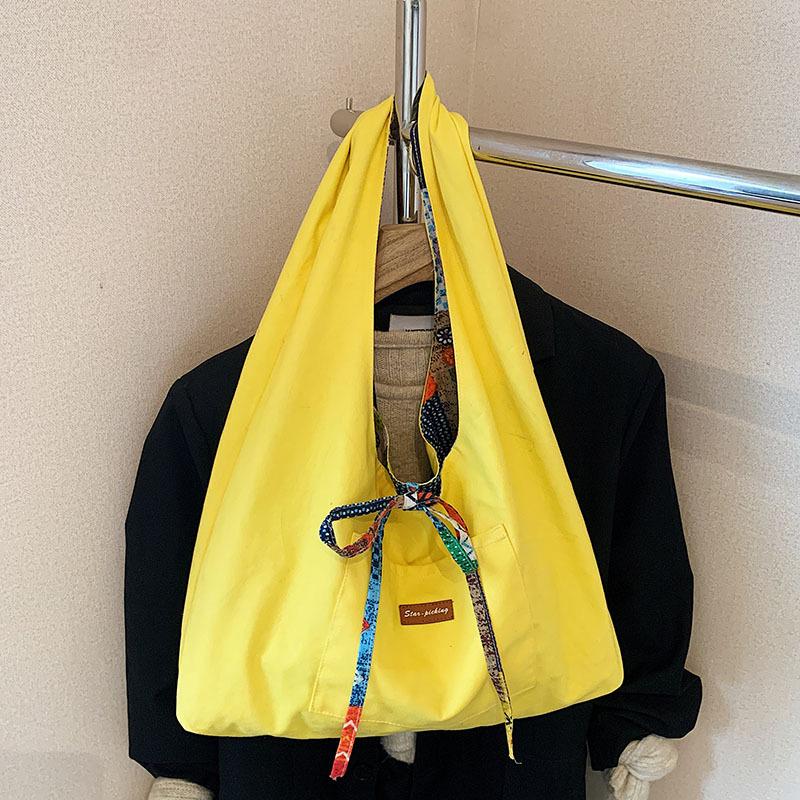 Spring and Summer New Retro Double-sided Vest Bag Saimi Style Shoulder Bag Large Capacity Shopping Bag Holder