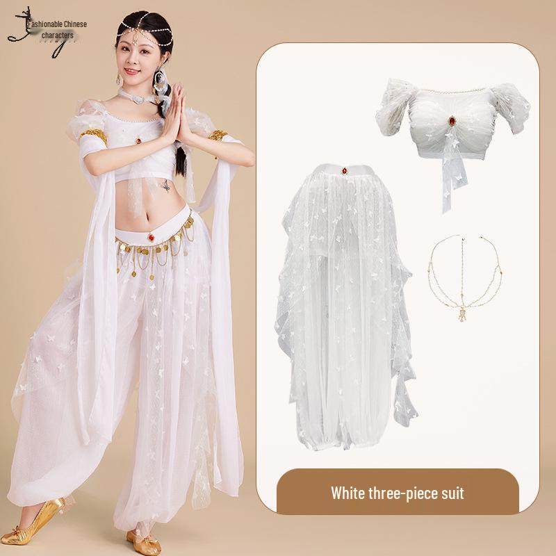 Prinzessin Jasmin Exotisches Indisches Bauchtanzkostüm - Damen Dunhuang Apsara & Westliche Regionen Stile
