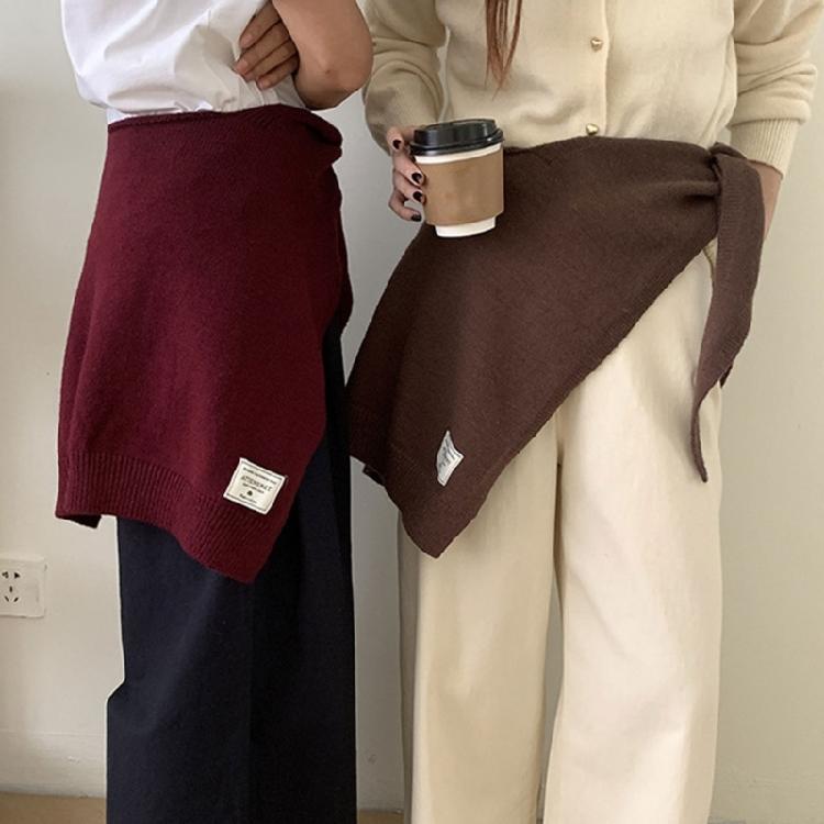 Stylish Cropped Shoulder Wrap Scarf Lightweight Polyester Shawl Elegant Women's False Collar Fashion Outerwear