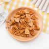 Simulation Cheese Waffle Toast Resin Scrapbooking Decoration Crafts DIY Accessories Dollhouse Mini Artificial Bread 50pc/lot