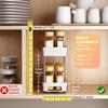 2 Tiers Cabinet Organizer Pull-out Plastic Storage Rack Seasoning Spcie Jar Storage Holder Home Kitchen Storage Organization