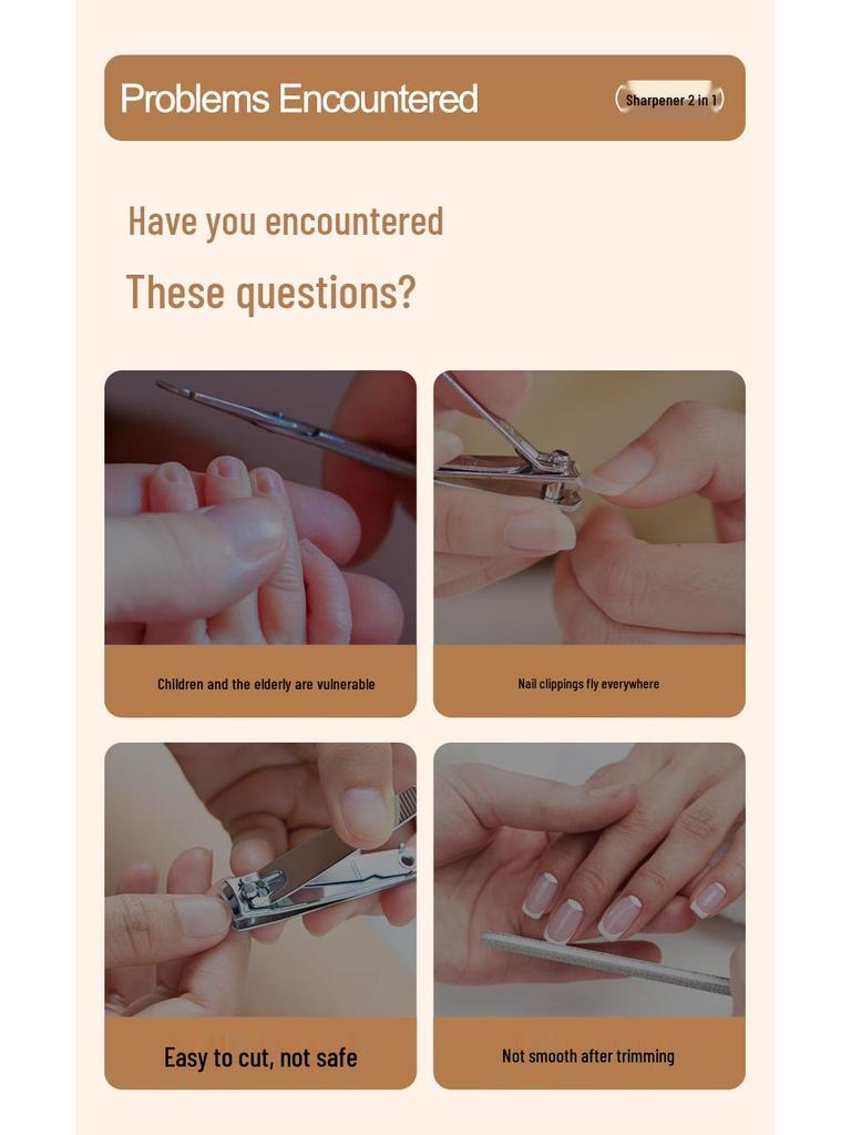 Rechargeable 2-in-1 Electric Nail Clipper & Grinder for Kids - Portable, Lithium Battery