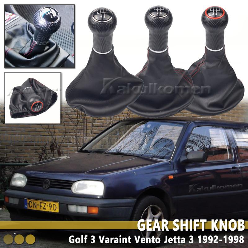 Car Manual 5 Speed Gear Shift Stick Shifter Knob Head Gaitor Boot For Volkswagen VW Golf 3 MK3 Varaint Vento Jetta 3 1992-1998