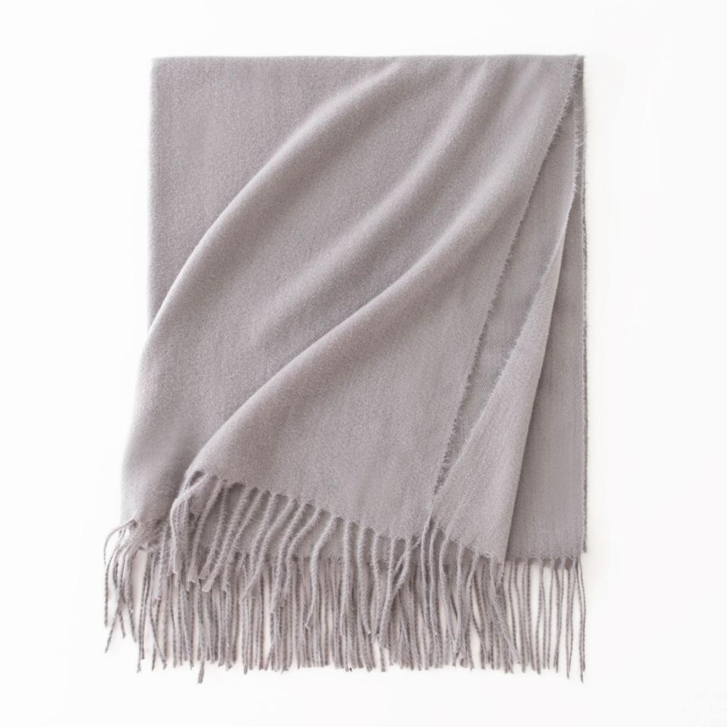 Cashmere Feel Solid Color Women's Imitation Cashmere Scarf Spring Atmosphere Korean Style Versatile Mid Length Shawl Scarf