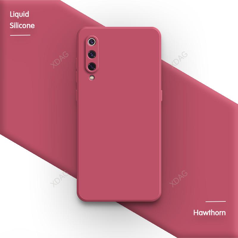 Soft Original Candy Phone Case for Xiaomi 9 9T Pro 8 5G Mi9 Mi8 Square Liquid Silicone Funda Simple Plain Back Cover Accessories