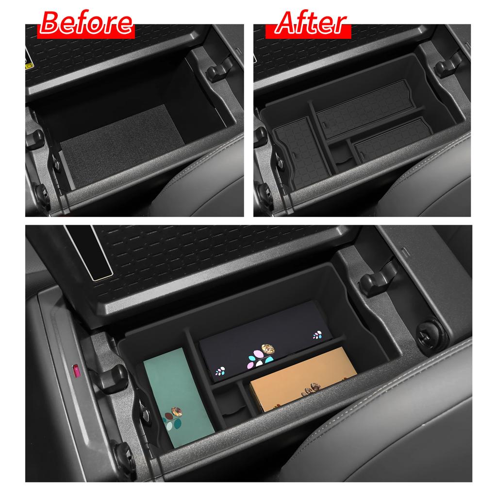 For Toyota RAV4 2026 Center Console Armrest Storage Box Car Interior Accessories Organizer Stowing Tidying Tray ABS