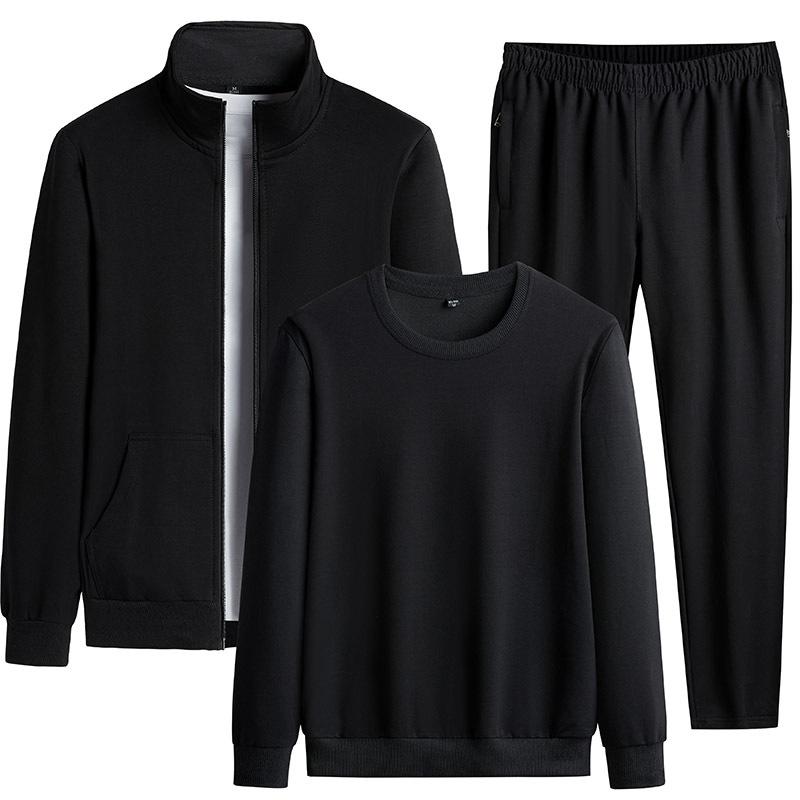 

Мужской спортивный костюм с воротником-стойкой, кардиган, костюм из трех частей, спортивная одежда, повседневный костюм XXXXXL