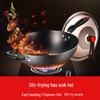 COOKER KING Cast Iron Flat Bottom Wok