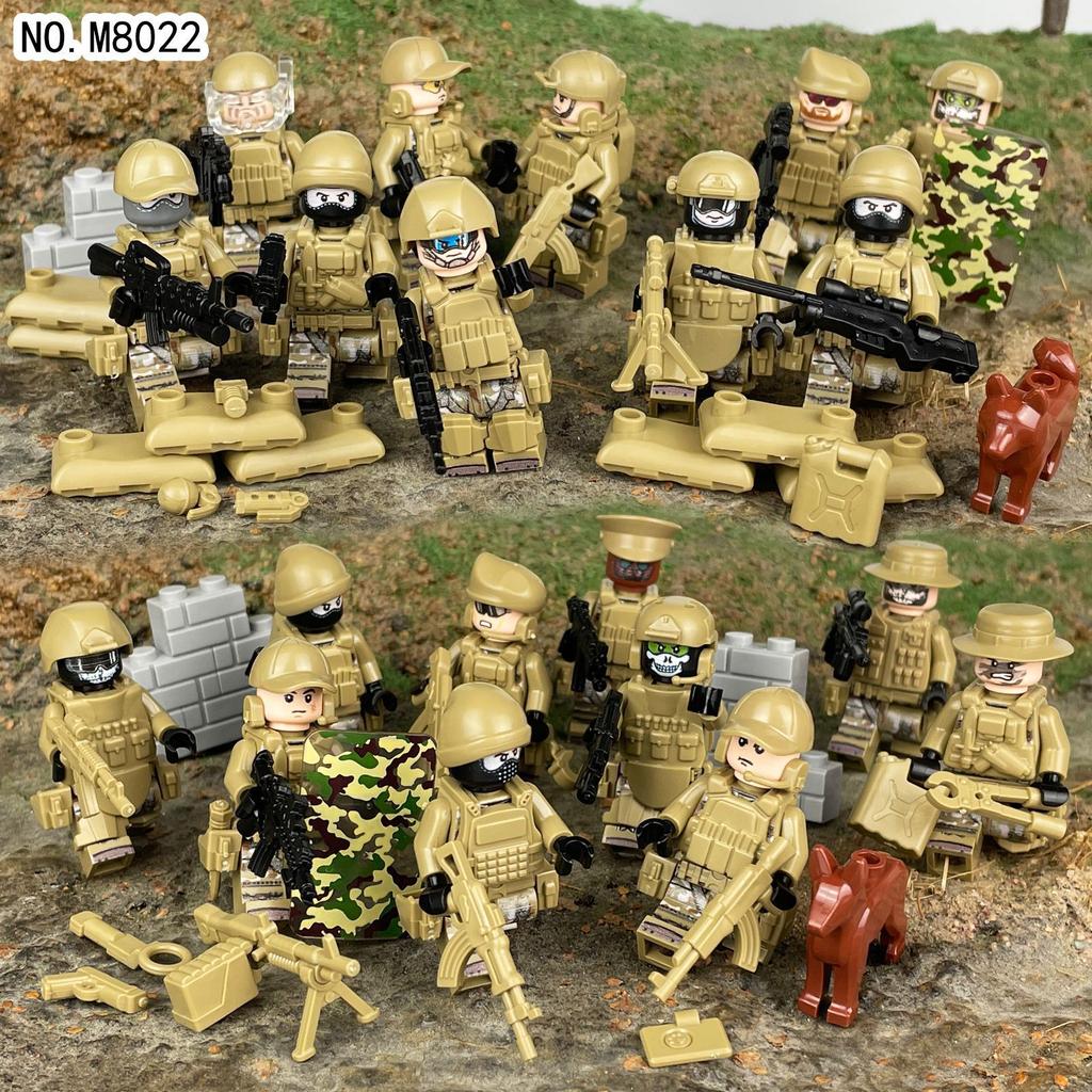 160 Black Swat Weapon Shield M8003 Human Military Doll Model Small Particle Fight