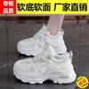 Brand leather surface small man inner height increase thick sole dad shoes women's 2025 spring and autumn new casual sports women's shoes tide