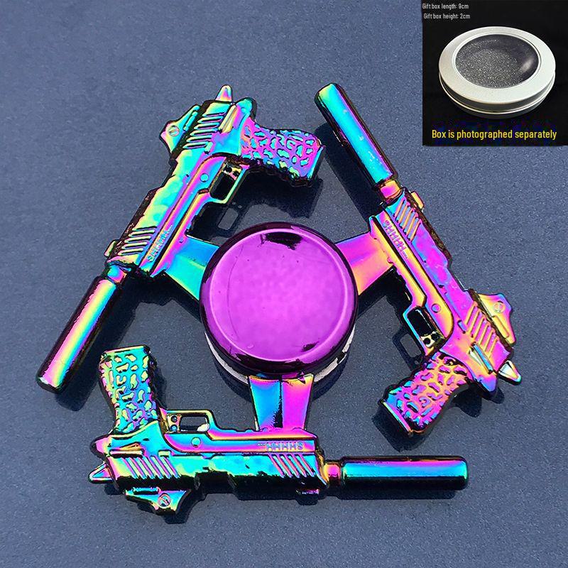 Leuchtendes, buntes Fingergyroskop aus Metall – cooles Dekompressionsspielzeug als Geschenk für Jungen und Schüler