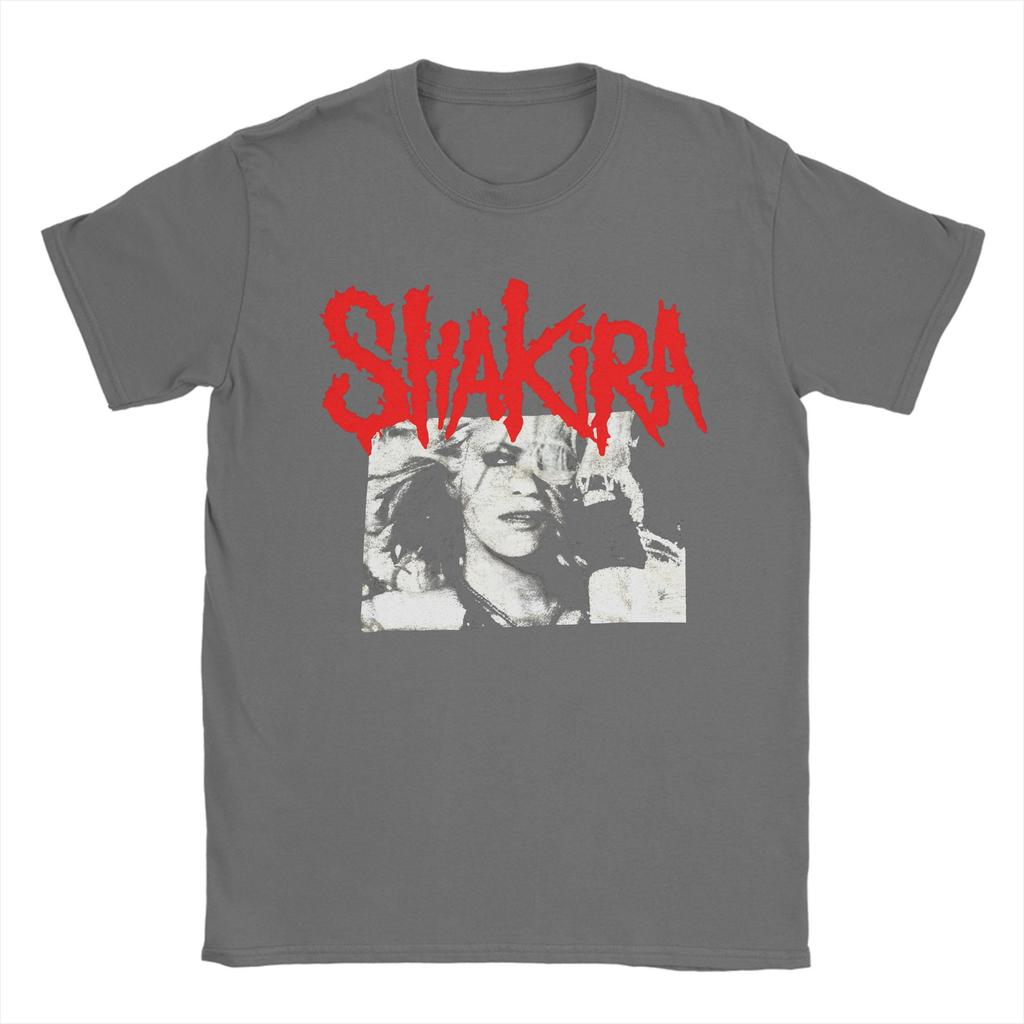 Unisexs TShirt Shakira Metal Style Vintage Cotton Tee Shirt Short Sleeve T Shirts O Neck Clothes Classic