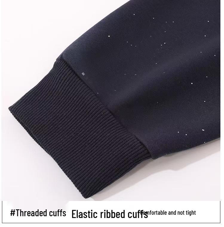 Heavyweight 320g Star Sequin Hoodie - Unisex, High-End, Rebellious, Round Neck for Autumn/Winter