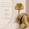 4pcs Ginkgo Leaf Shaped Wall Hanging Hooks Iron Material Kitchen Hanging Hooks  Kitchen Use