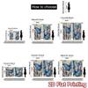 2D flat printing 2pcs Curtain Drapes Butterflies and Lavender Digital Printed Polyester Drapes Seasonal Party & Holiday Decor