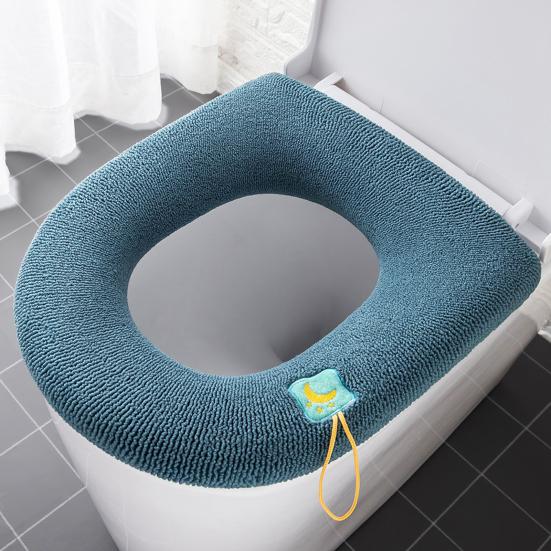 Closestool Pad Super Soft Wear Resistant Fabric Fade-resistant Toilet Seat Protective Mat for Home
