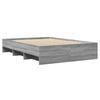 Bed Frame Gray Sonoma 135x190 cm Particleboard