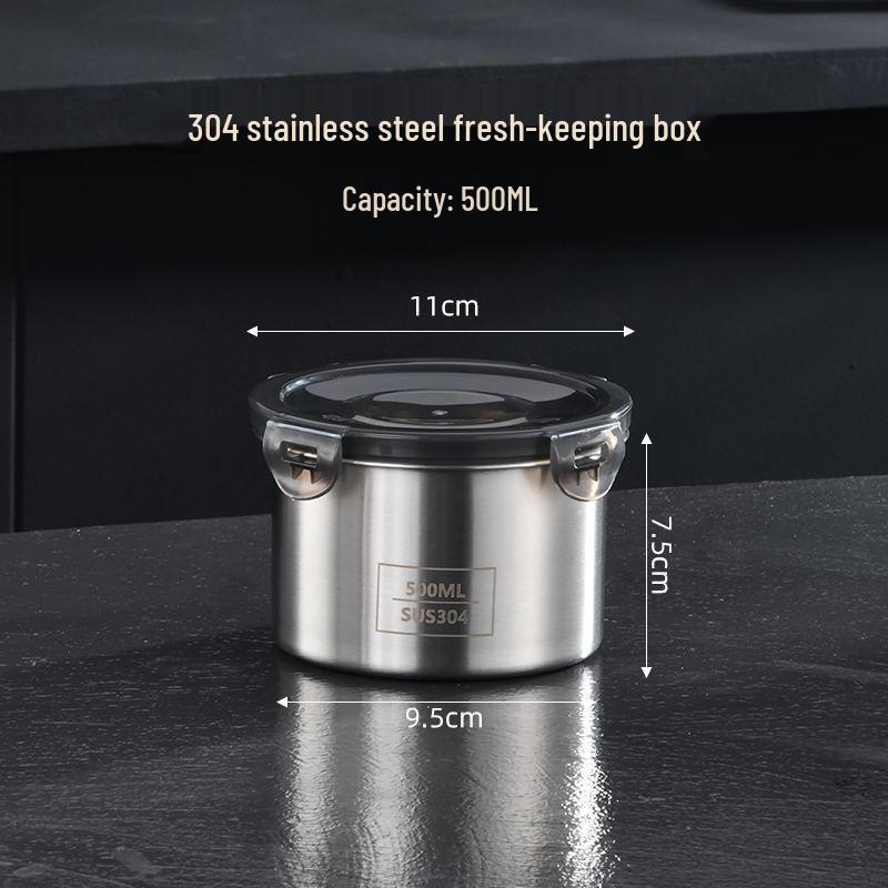 304 Stainless Steel Sealed Food Storage Canister for Cereal, Coffee, Fresh-Keeping