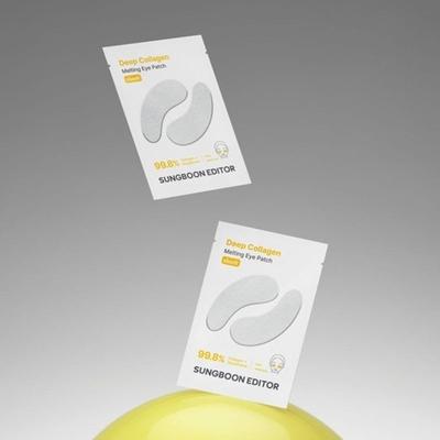 [Reines Kollagen 98,8%] Tiefschmelzende Kollagen-Augenpads (12 Blatt)