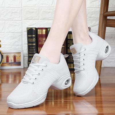 Women's Large Size Flying Woven and Breathable Bottom Increase Ballet Sports Shoes Dance Women's Shoes